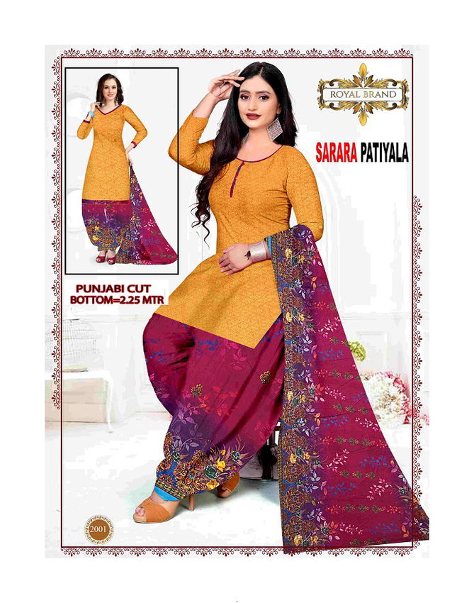 Royal Sarara Patiyala 1 Indo Casual Daily Wear Printed Cotton Dress Material Collection